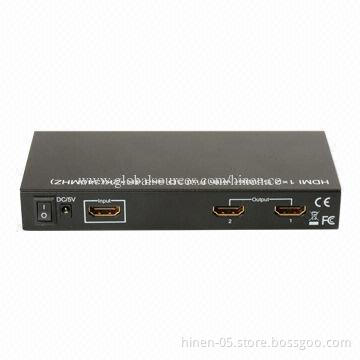 1*2 HDMI Splitter with Full 3D and 4*2K (340MHz), Supports 1,080P Highest Video Resolution